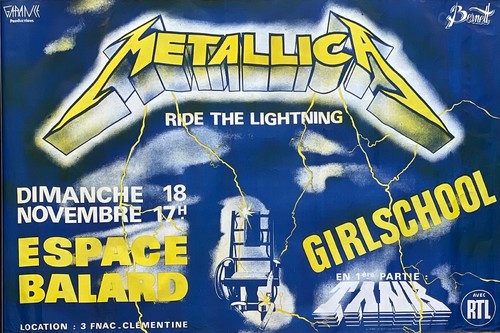 Metallica rare affiche - metallica, concert